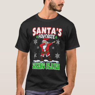 Santa's Favourite Boxing Player   Dabbing Santa X  T-Shirt