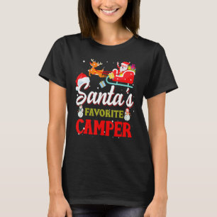 Santa's Favourite Camper Christmas Pyjamas T-Shirt