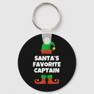 Santas Favourite Captain Christmas Pj Boat Boating Key Ring