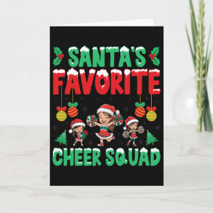 Santa's Favourite Cheer Squad Cheerleading Christm Card