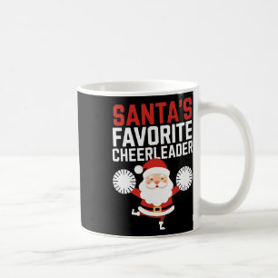 Santa's Favourite Cheerleader Christmas Cheerleadi Coffee Mug