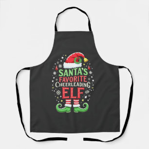 Santa's Favourite Cheerleading Elf Family Matching Apron