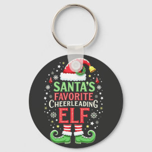 Santa's Favourite Cheerleading Elf Family Matching Key Ring