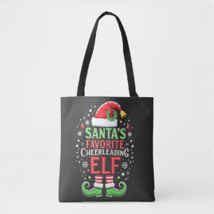 Santa's Favourite Cheerleading Elf Family Matching Tote Bag