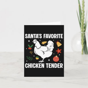 Santas Favourite Chicken Tender Xmas Christmas Card