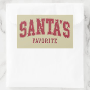 Santas Favourite Christmas Gift Funny Festive Xmas Rectangular Sticker