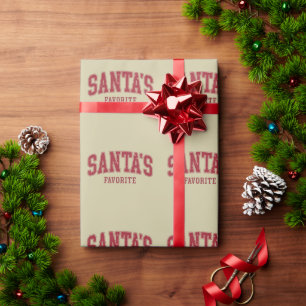 Santas Favourite Christmas Gift Funny Festive Xmas Wrapping Paper