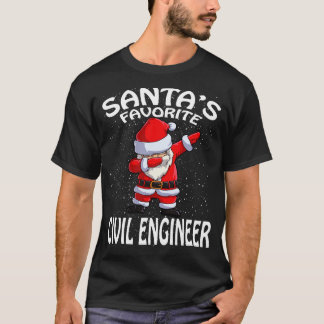Santas Favourite Civil Engineer Christmas T-Shirt