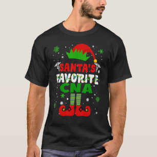 Santa's Favourite CNA Funny Christmas 2022 T-Shirt