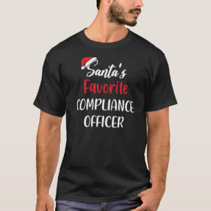 Santas Favourite Compliance Officer Christmas Xm T-Shirt