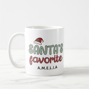 Santas Favourite Custom Coffee Mug