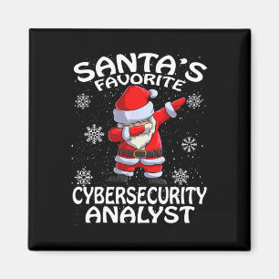 Santa's Favourite Cyber Security Analyst Christmas Magnet