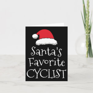 Santas Favourite Cyclist - Christmas Funny Cycling Card