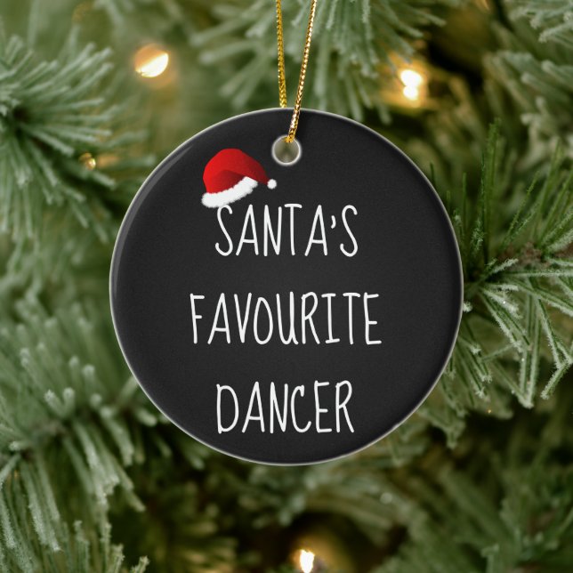 Santa's Favourite Dancer | Christmas Dance Ceramic Ornament (Tree)