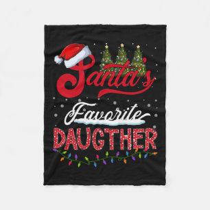 Santa's Favourite Daughter Family Matching Group C Fleece Blanket
