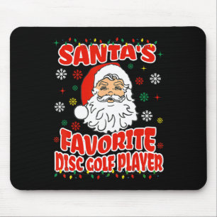 Santa's Favourite Disc Golf Player Christmas Holid Mouse Pad