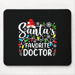 Santas Favourite Doctor Funny Christmas Family Mat Mouse Pad