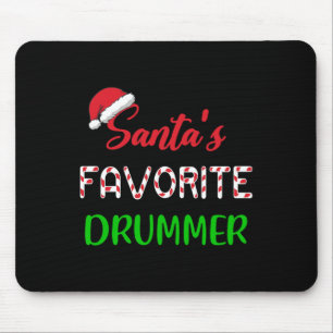 Santas Favourite Drummer Gift Fun Drum Christmas P Mouse Pad