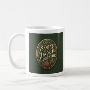 Santas Favourite Educator Christmas Teacher Mug