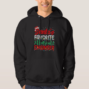 Santa's Favourite Electrical Engineer Santa Hat Ch Hoodie