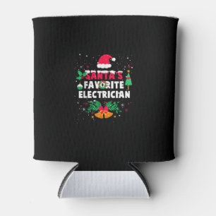 Santas Favourite Electrician Christmas Xmas Gift Can Cooler