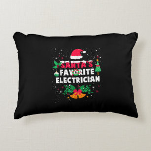 Santas Favourite Electrician Christmas Xmas Gift Decorative Cushion