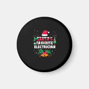 Santas Favourite Electrician Christmas Xmas Gift Magnet