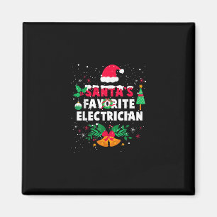 Santas Favourite Electrician Christmas Xmas Gift Magnet