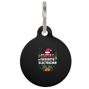 Santas Favourite Electrician Christmas Xmas Gift Pet Tag