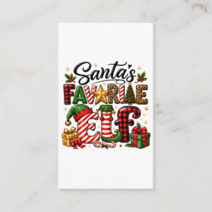 Santa's Favourite Elf Christmas Enclosure Card