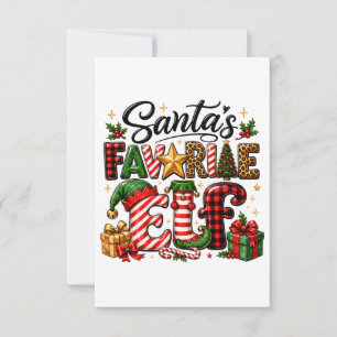 Santa's Favourite Elf Christmas RSVP Card