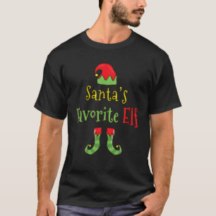Santa's Favourite Elf Matching Family Christmas Pa T-Shirt