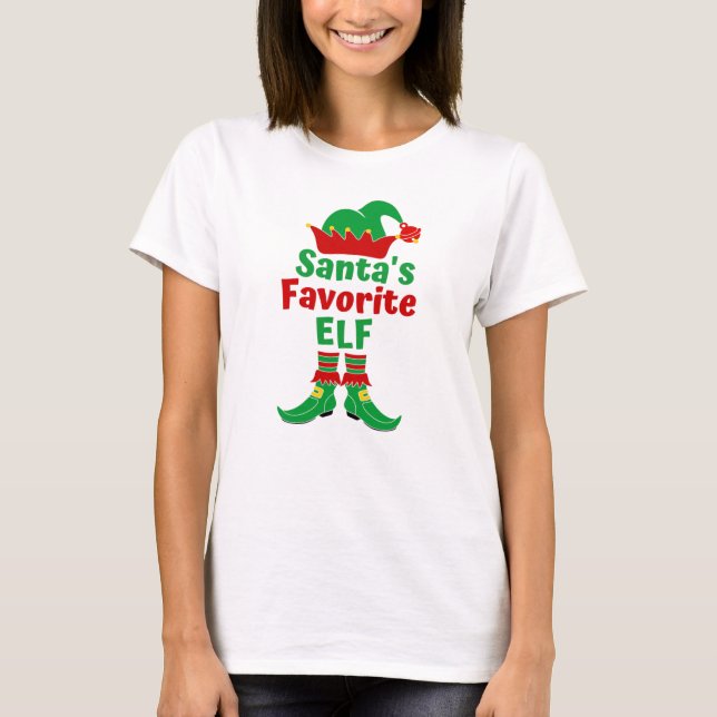 Santa's Favourite Elf T-Shirt (Front)