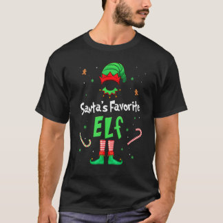 Santa's Favourite Elf Xmas Matching Christmas For T-Shirt