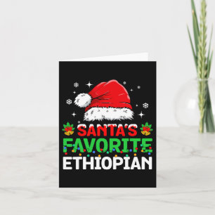 Santa's Favourite Ethiopian Christmas Family Match Card