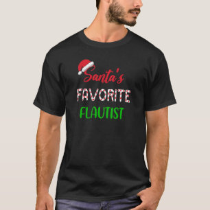 Santas Favourite Flautist Funny flute Christmas T-Shirt