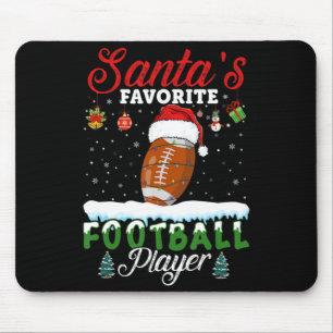 Santa's Favourite Football Player Christmas Footba Mouse Pad