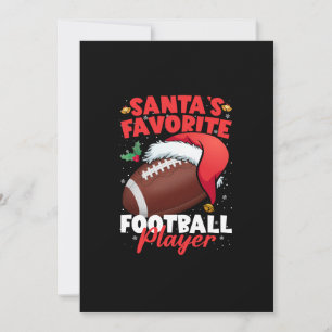 Santa's Favourite Football Player Christmas Pajama Invitation