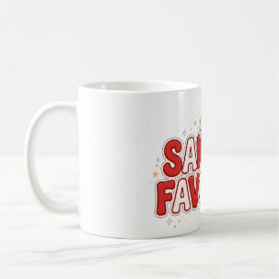 Santa's Favourite Funny Christmas Design Coffee Mug