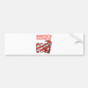 Santas Favourite Funny Naughty Adult Christmas Xma Bumper Sticker