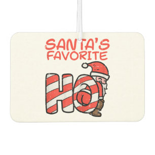 Santas Favourite Funny Naughty Adult Christmas Xma Car Air Freshener