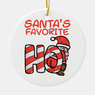 Santas Favourite Funny Naughty Adult Christmas Xma Ceramic Ornament