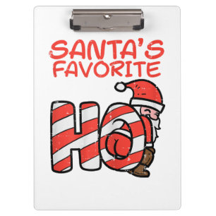Santas Favourite Funny Naughty Adult Christmas Xma Clipboard
