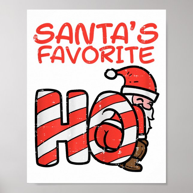 Santas Favourite Funny Naughty Adult Christmas Xma Poster (Front)