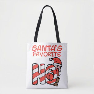 Santas Favourite Funny Naughty Adult Christmas Xma Tote Bag