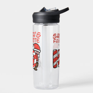 Santas Favourite Funny Naughty Adult Christmas Xma Water Bottle