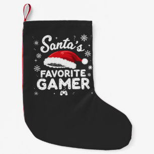 Santa's Favourite Gamer Gaming Christmas Santa Xma Small Christmas Stocking