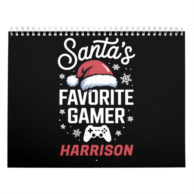 Santa's Favourite Gamer Personalised Gaming Xmas Calendar (Cover)