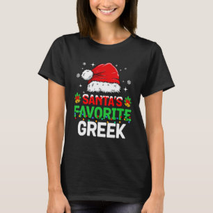 Santa's Favourite Greek Christmas Family Matching T-Shirt