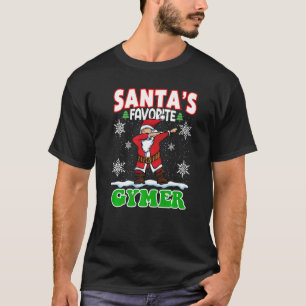 Santa's Favourite Gymer Dabbing Santa X mas Pajam T-Shirt